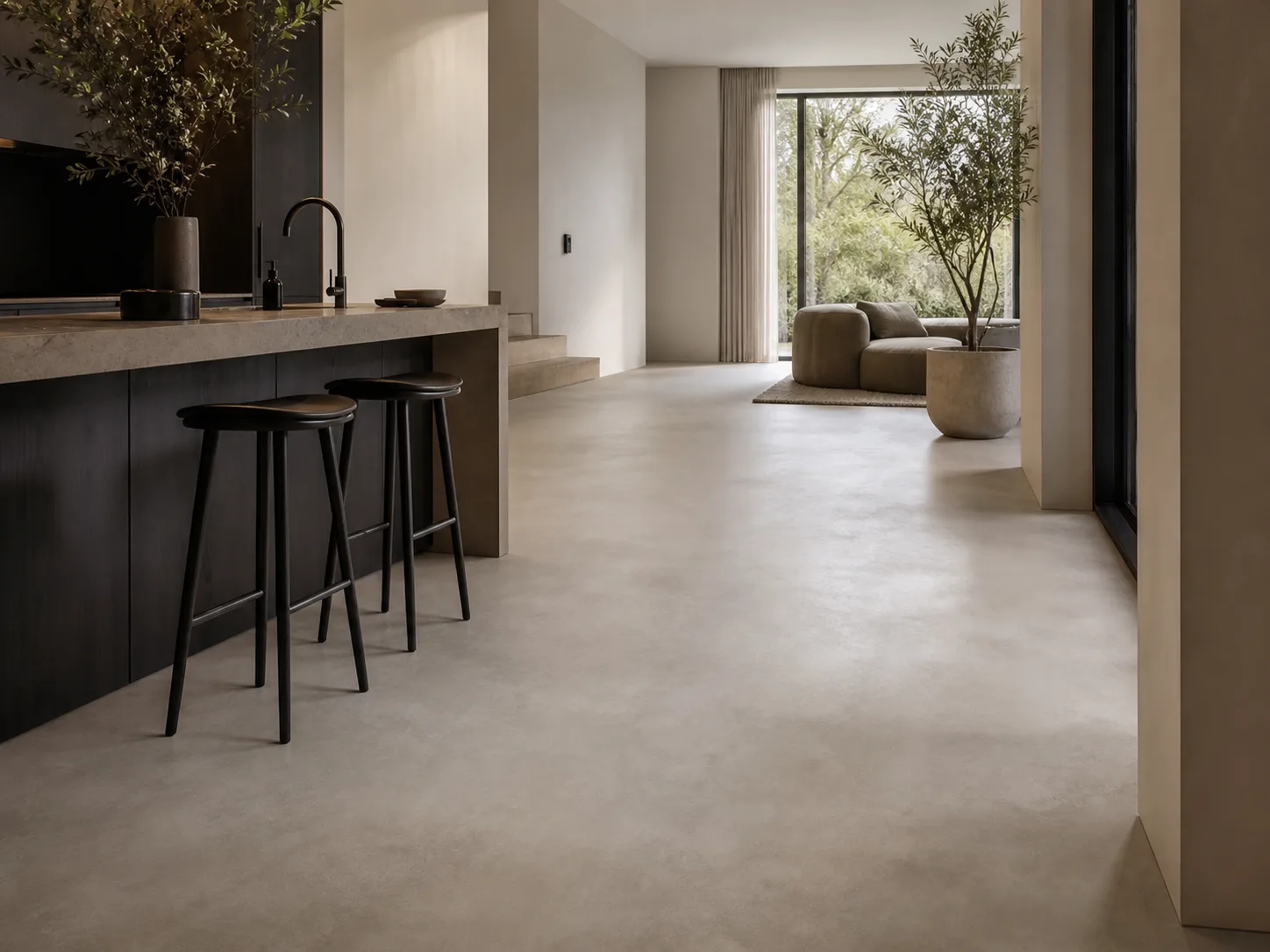 Microcement vloer voorbeeld